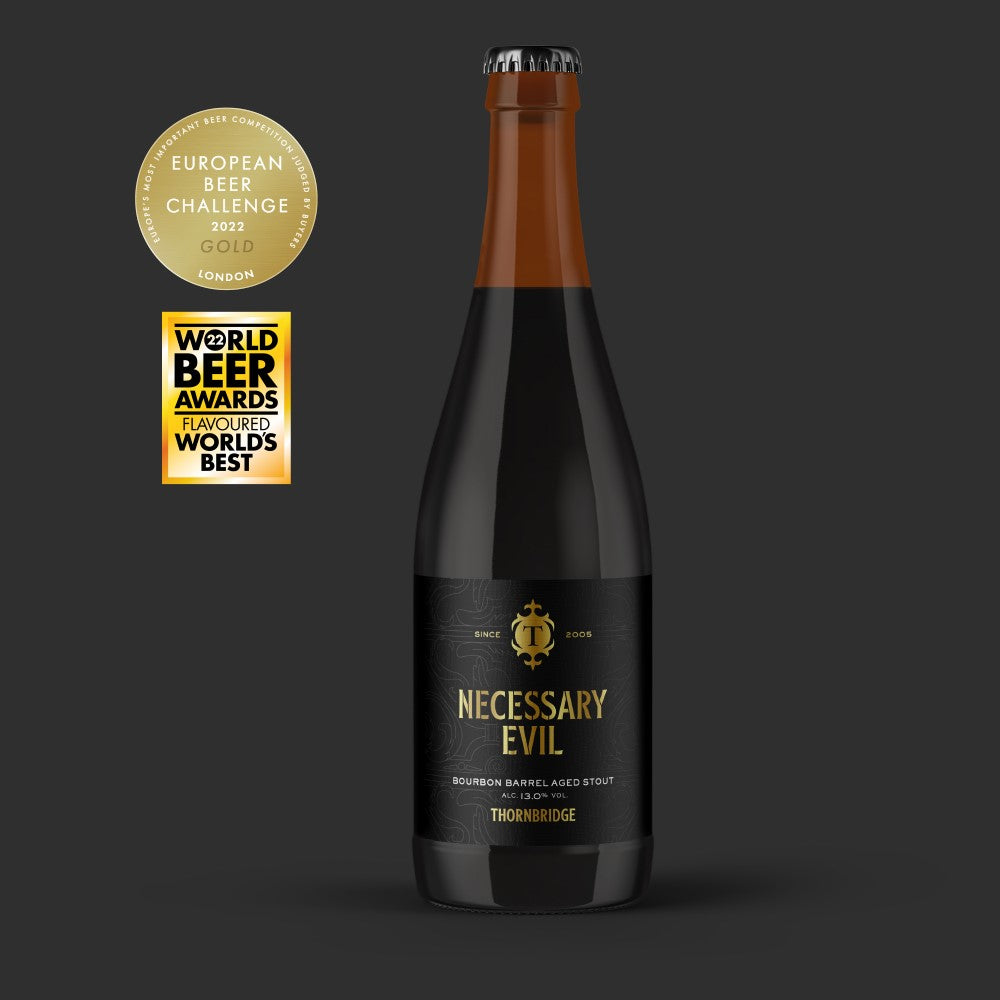 Necessary Evil, 13% Abv Bourbon Barrel Aged Stout