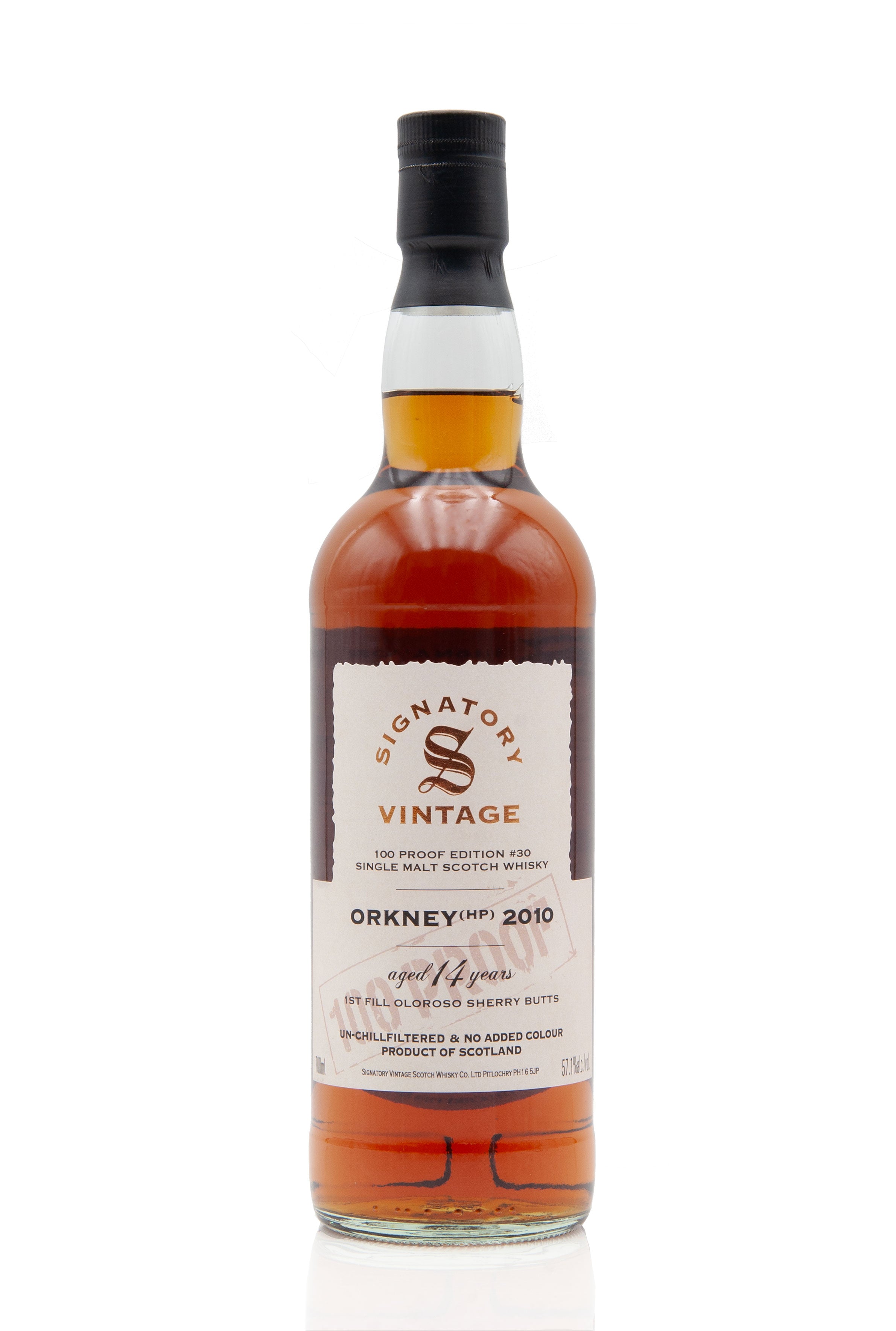 Orkney (hp) 14 Year Old - 2010  Signatory 100 Proof Edition #30