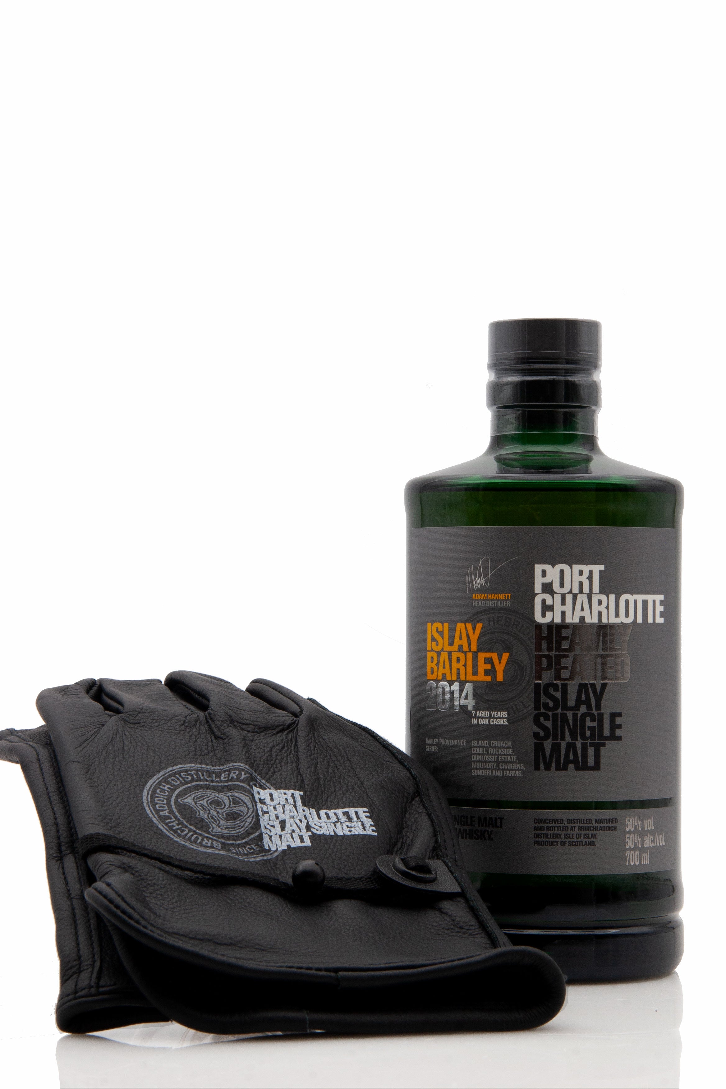 Port Charlotte Islay Barley 2014 + Branded Leather Bbq Gloves