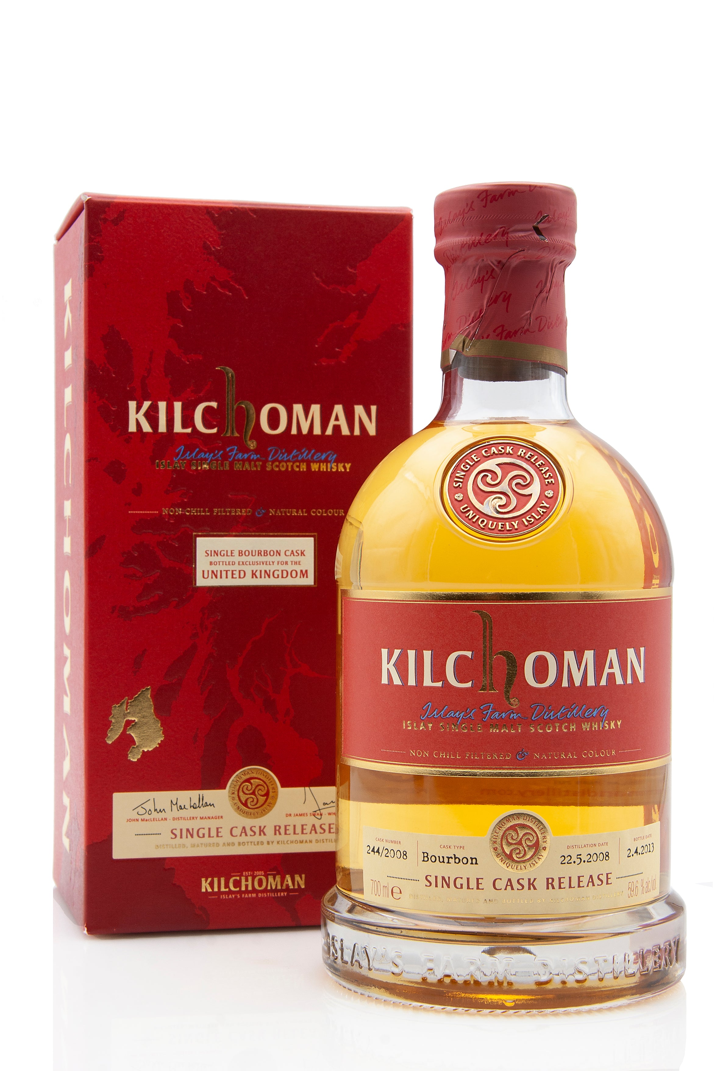 Kilchoman 2008 Vintage  Cask 244/2008  Uk Exclusive
