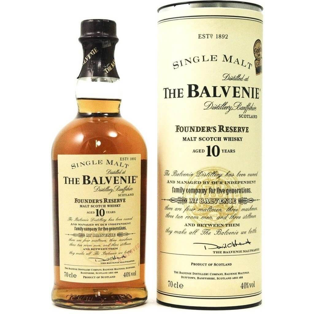 Balvenie 10 Year Old Founders Reserve Whisky 70cl 40% - No Box