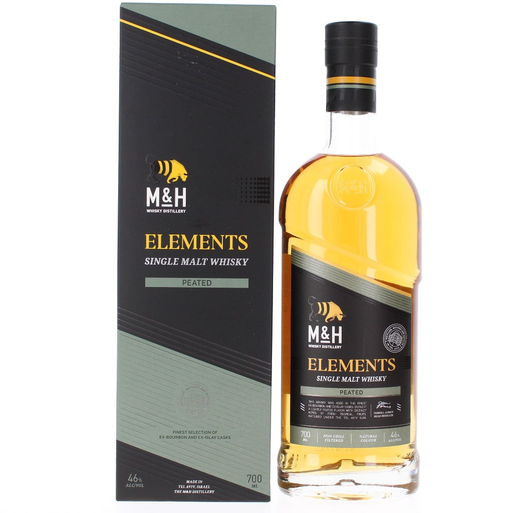 MilkandHoney Elements Peated Single Malt Israeli Whisky - 70cl 46%