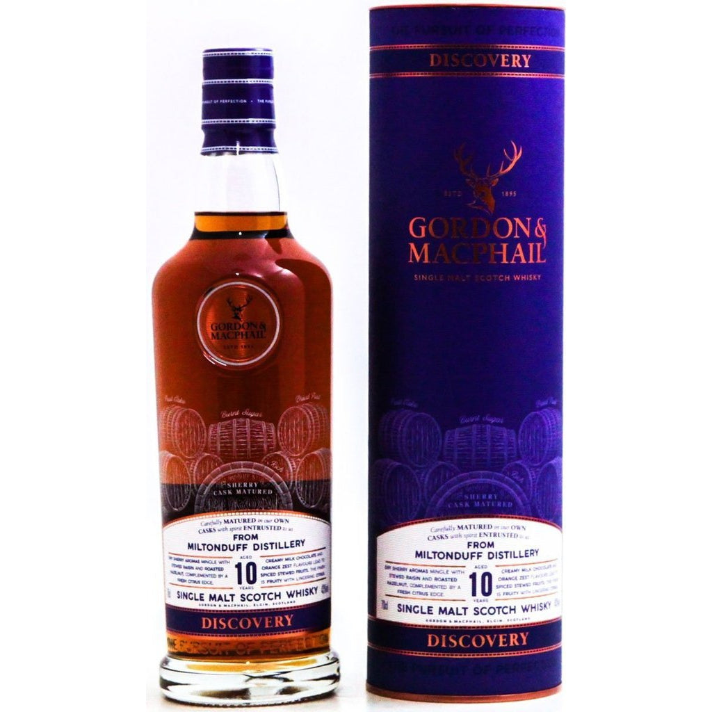 Miltonduff 10 Year Old Discovery GordonandMacphail Single Malt Scotch Whisky - 70cl 43%