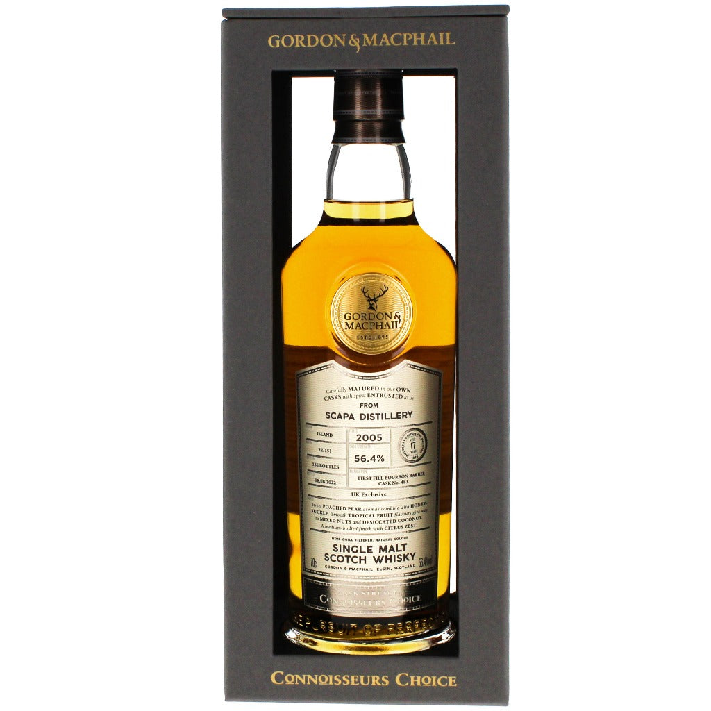 Scapa 17 Year Old 2005 GordonandMacphail Single Cask Single Malt Scotch Whisky - 70cl 56.4%